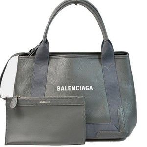 Balenciaga Blue Cabas Navy Bag Leather Tote
